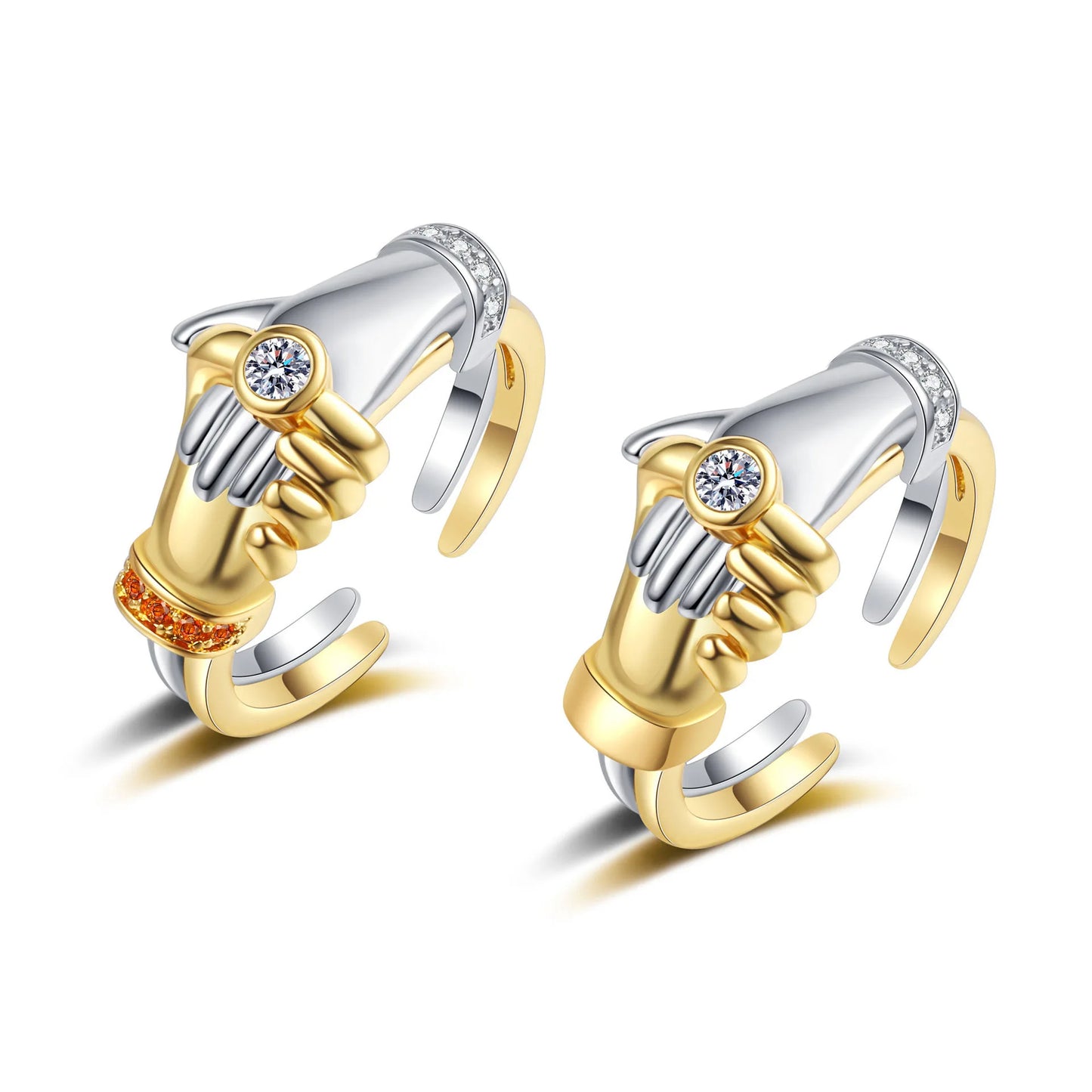 Anillo Manos Entrelazados