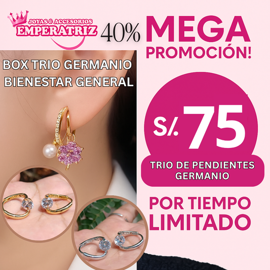 BOX DE 3 PENDIENTES DE GERMANIO